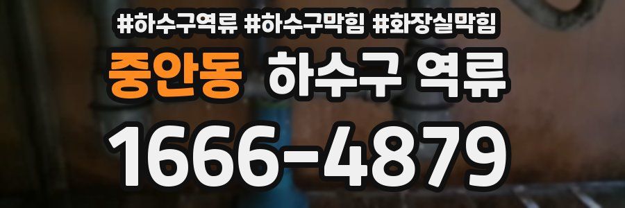 중안동 하수구 역류