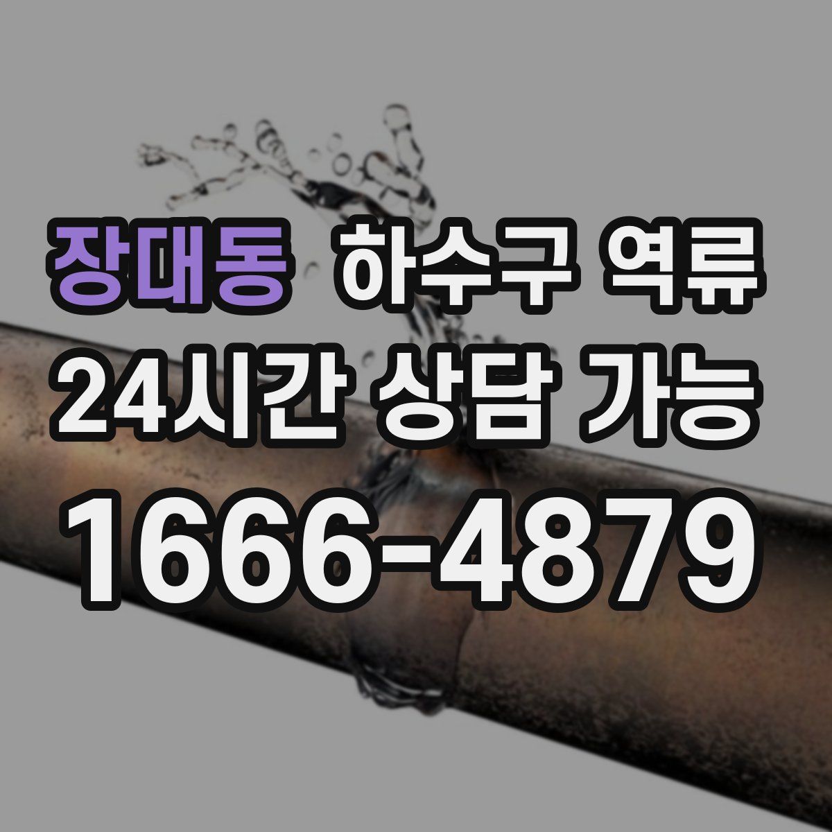 장대동 하수구 역류