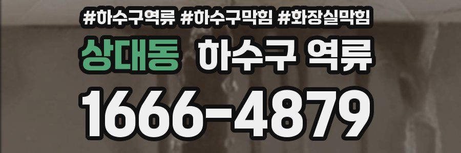 상대동 하수구 역류