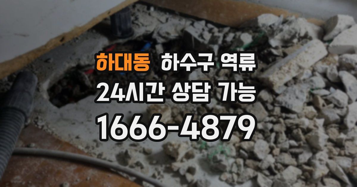 하대동 하수구 역류