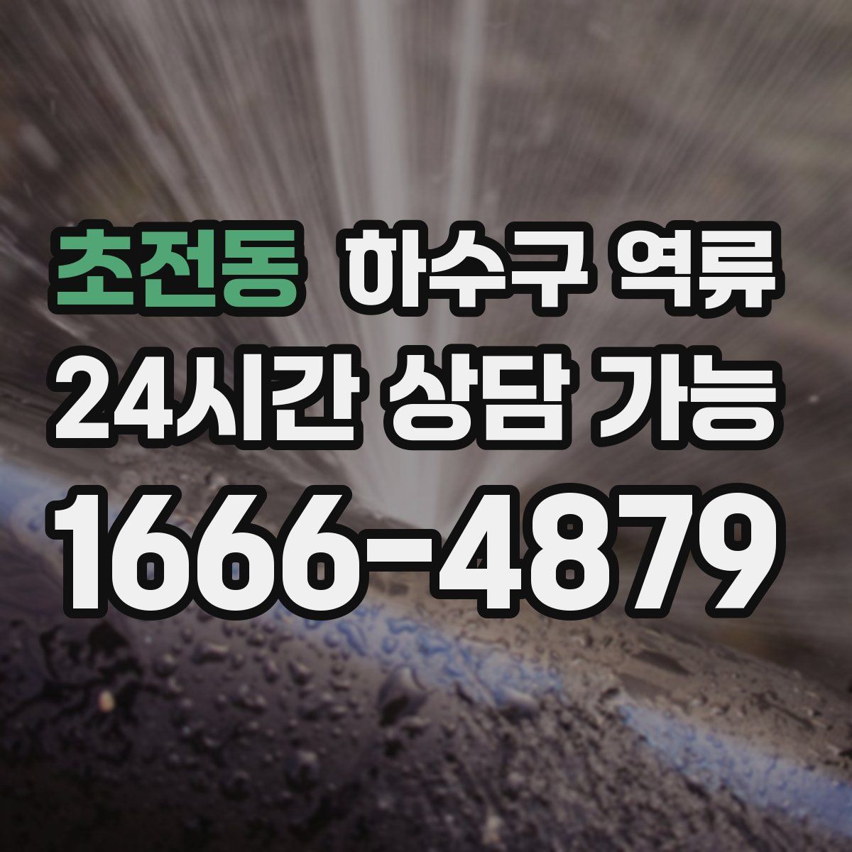 초전동 하수구 역류