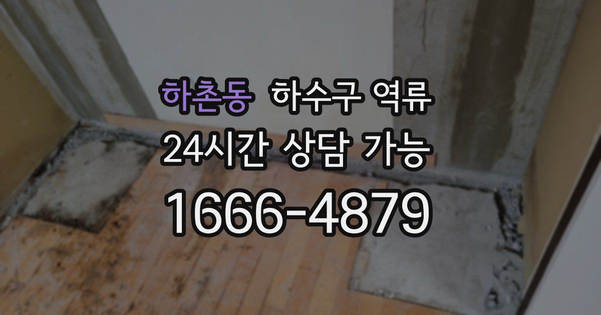 하촌동 하수구 역류