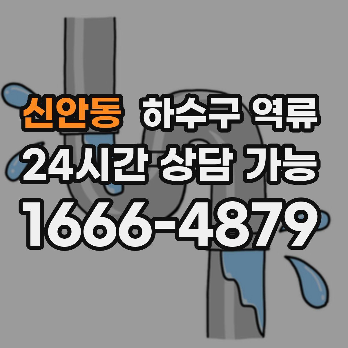 신안동 하수구 역류