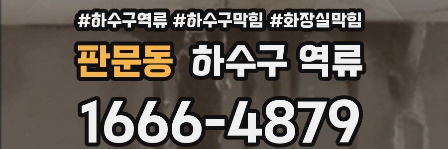 판문동 하수구 역류