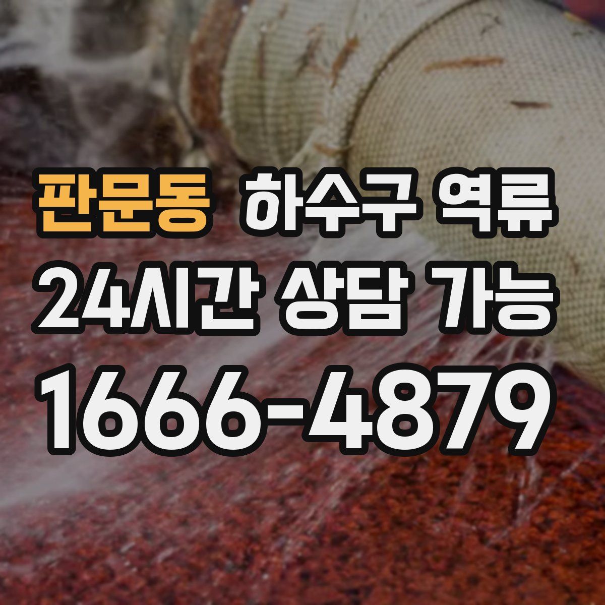 판문동 하수구 역류