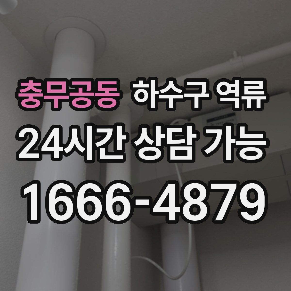 충무공동 하수구 역류