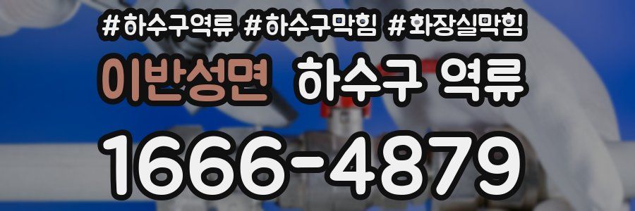 이반성면 하수구 역류