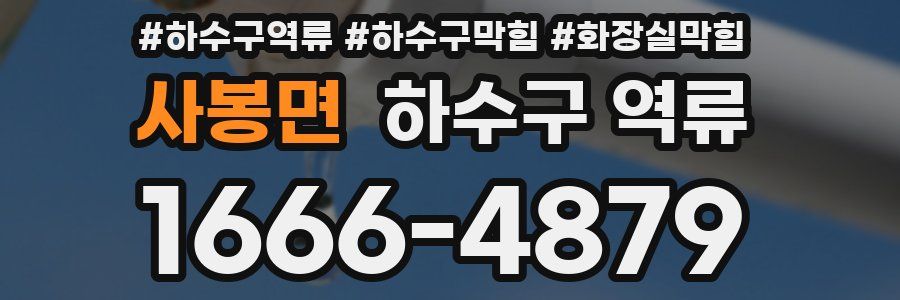 사봉면 하수구 역류