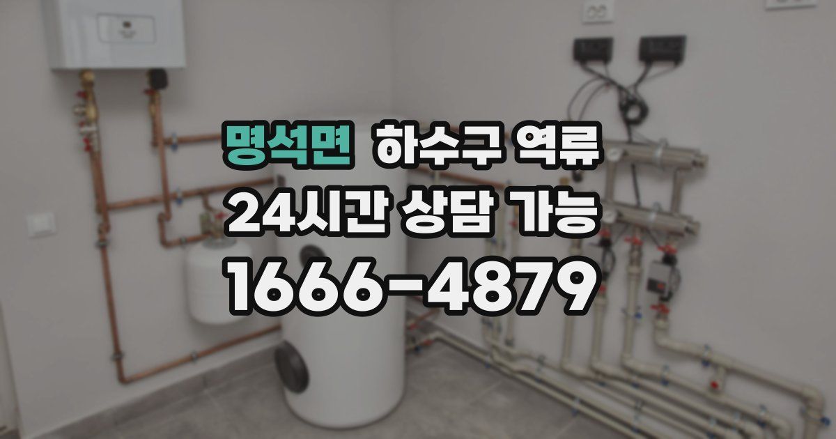 명석면 하수구 역류