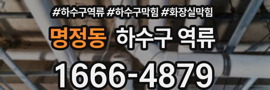 명정동 하수구 역류