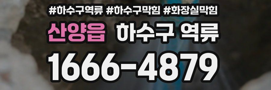 산양읍 하수구 역류