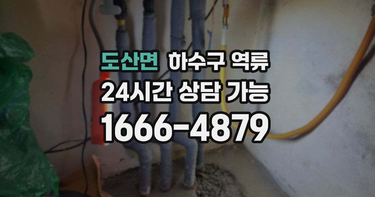 도산면 하수구 역류