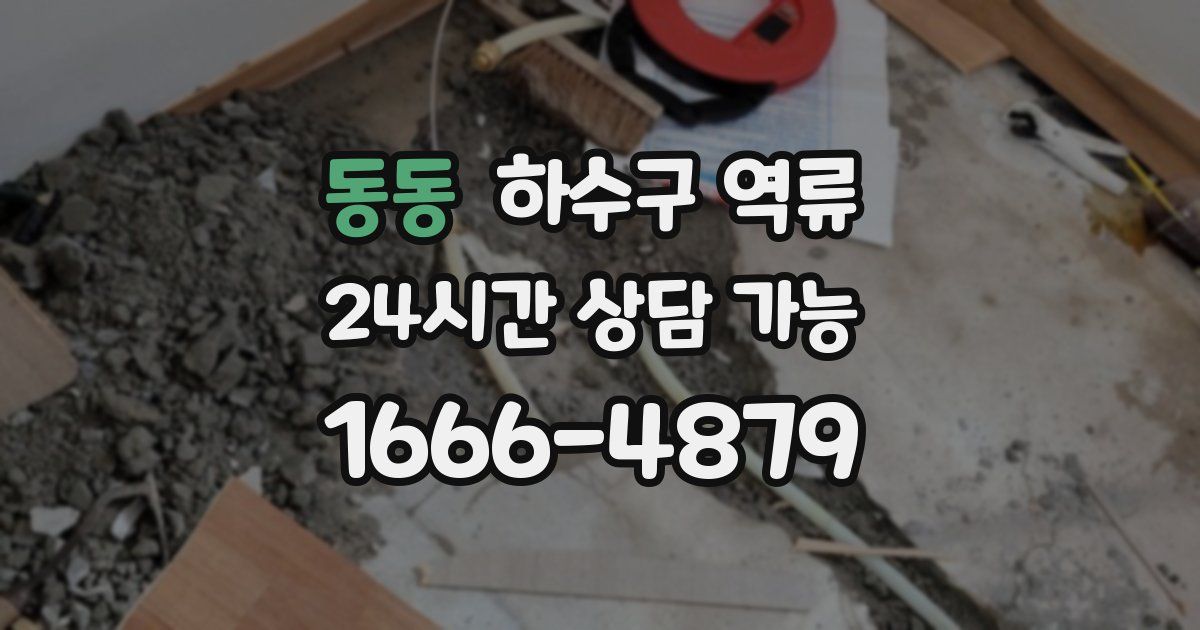 동동 하수구 역류