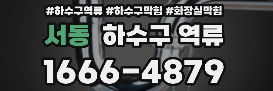 서동 하수구 역류