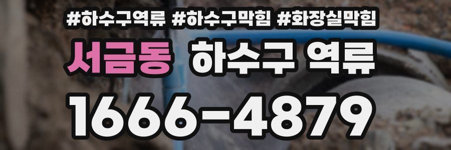 서금동 하수구 역류