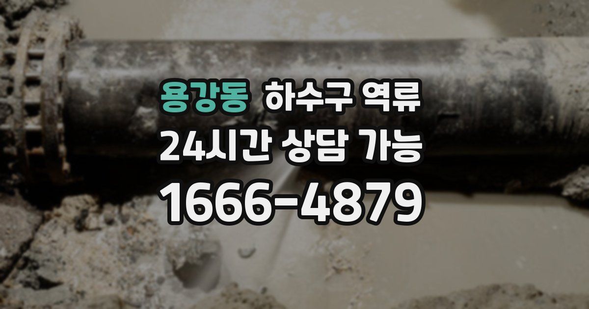 용강동 하수구 역류