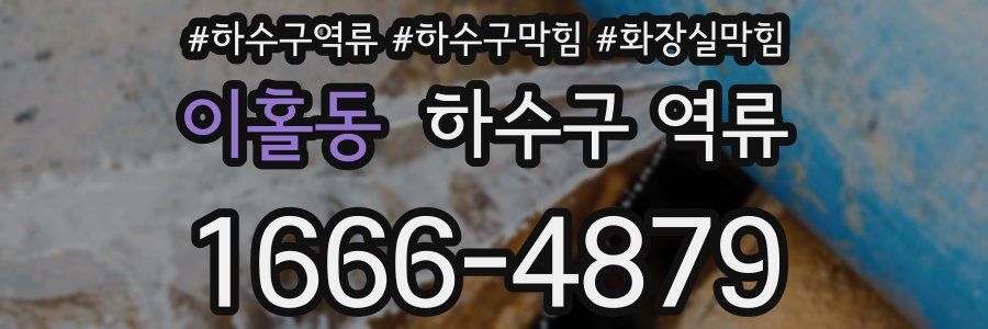 이홀동 하수구 역류