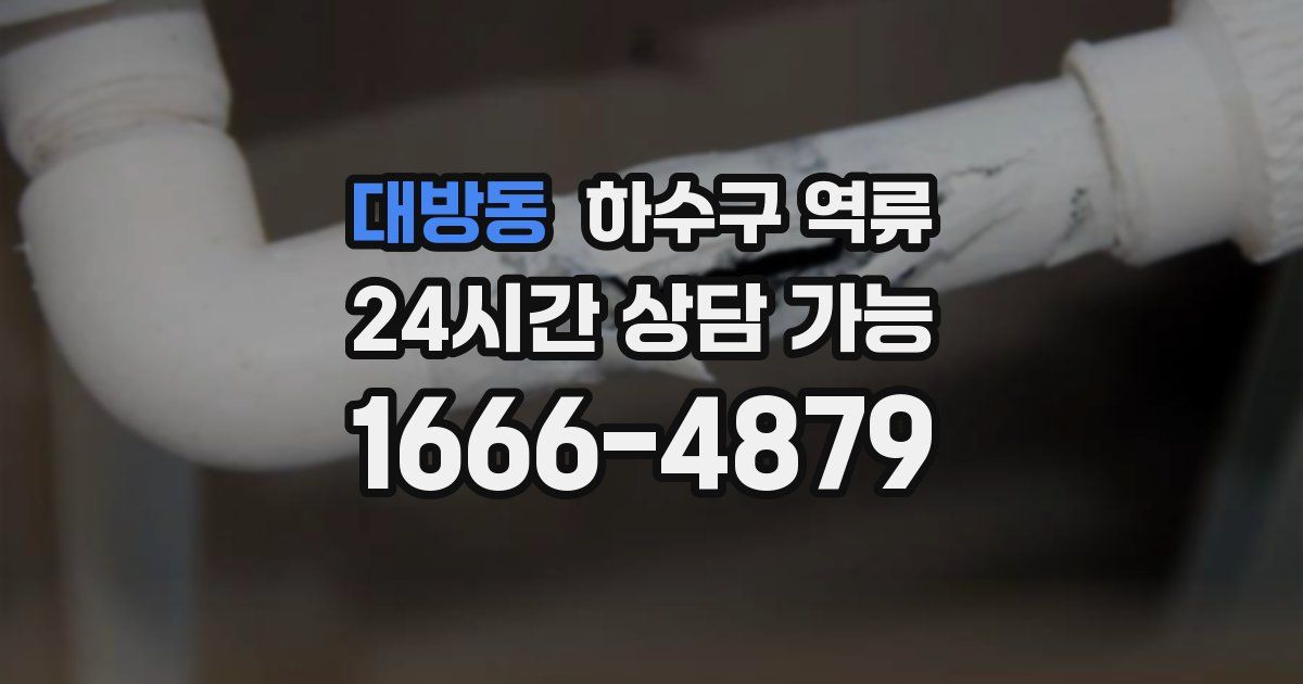 대방동 하수구 역류