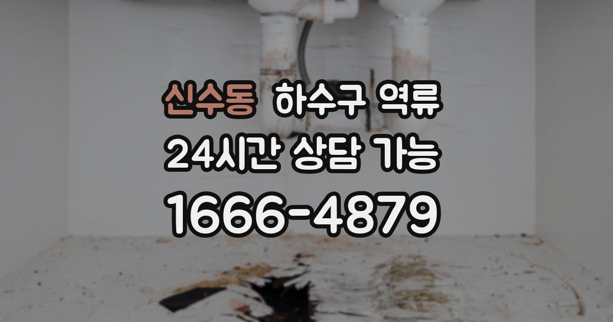 신수동 하수구 역류
