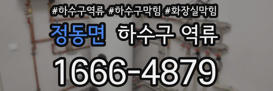 정동면 하수구 역류