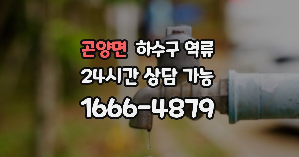 곤양면 하수구 역류