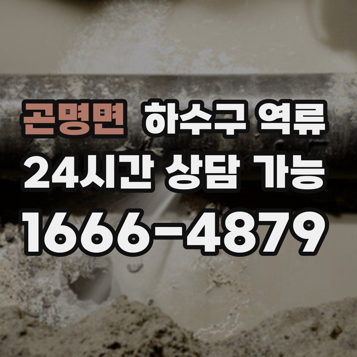 곤명면 하수구 역류