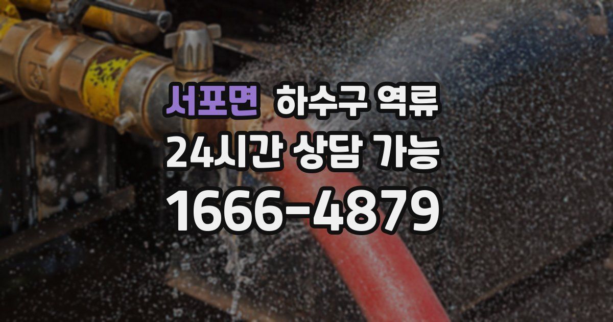 서포면 하수구 역류