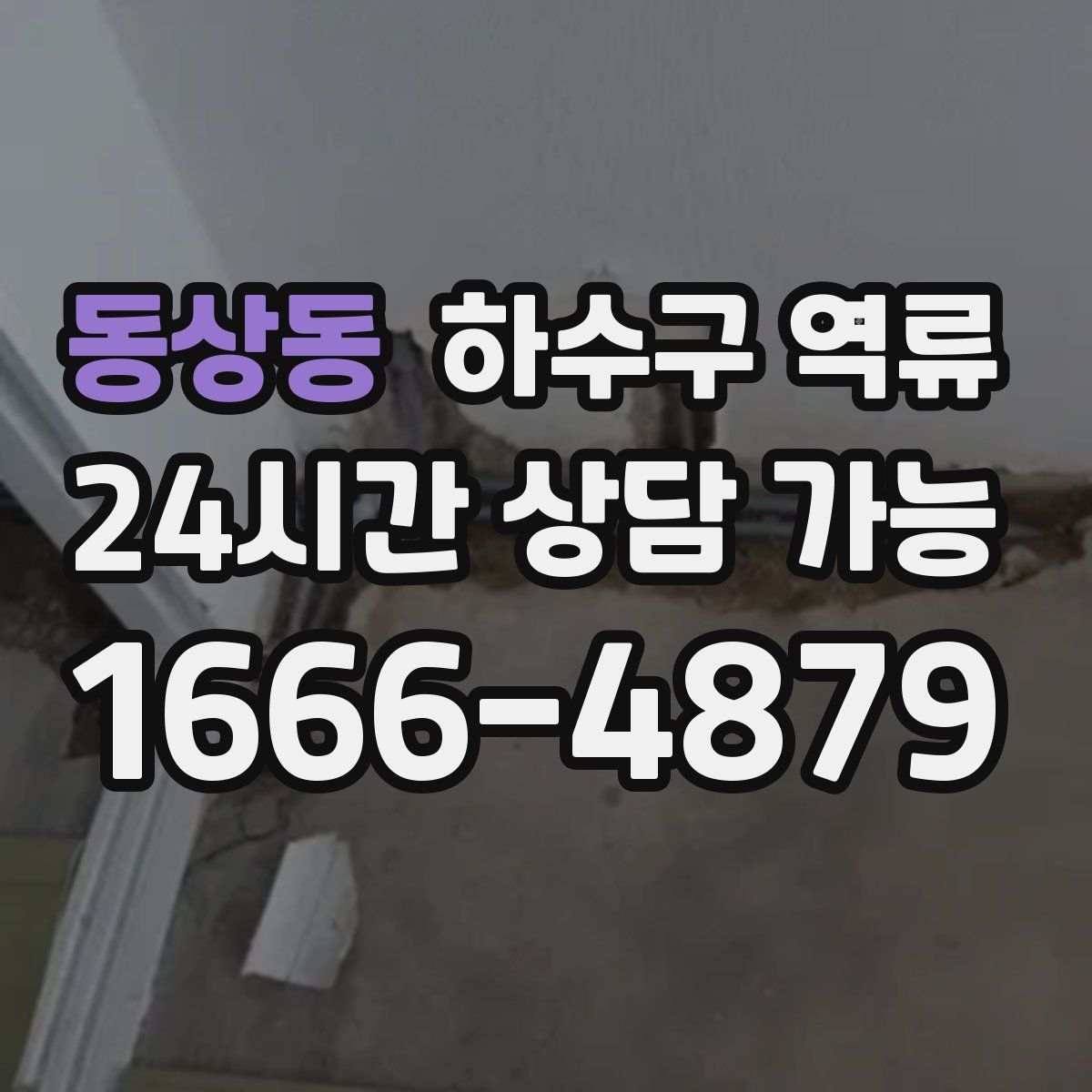 동상동 하수구 역류