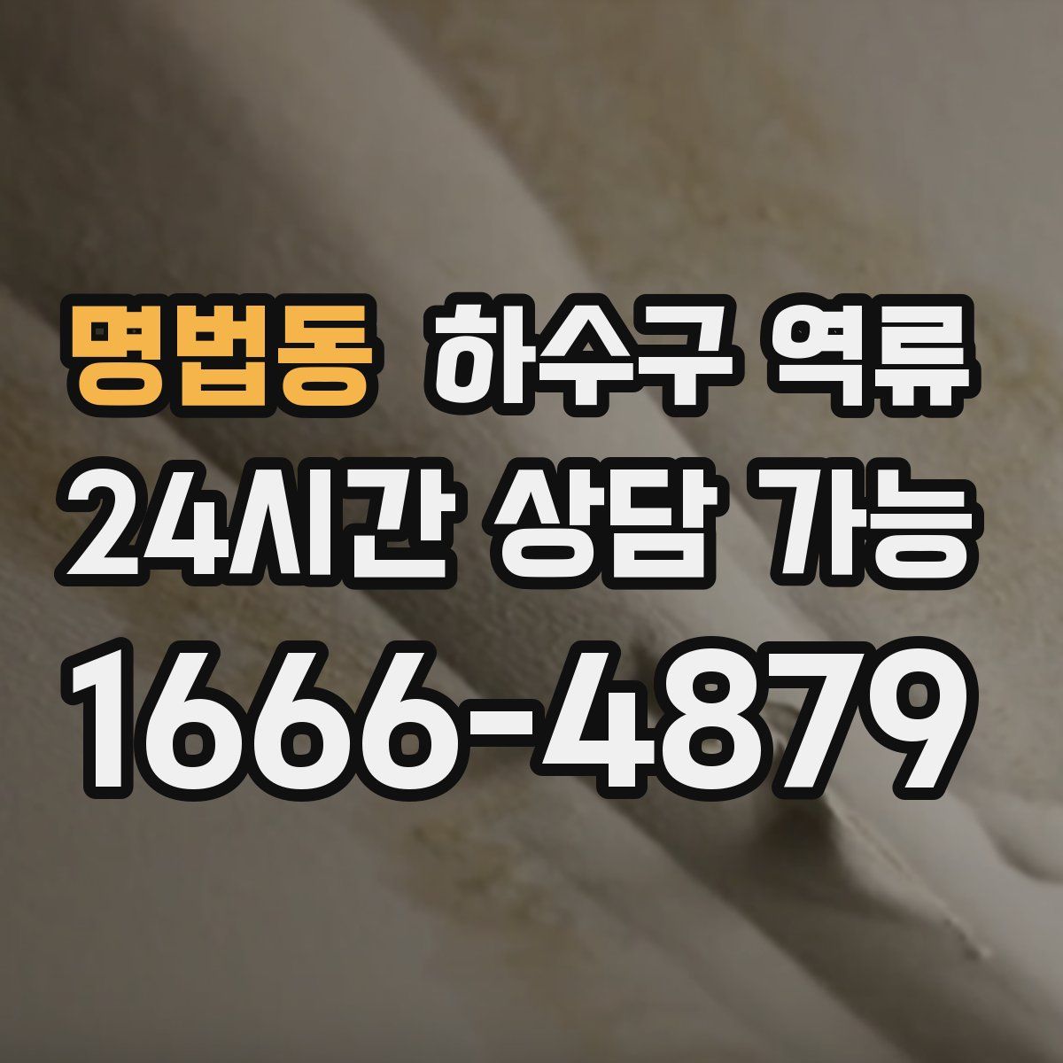 명법동 하수구 역류