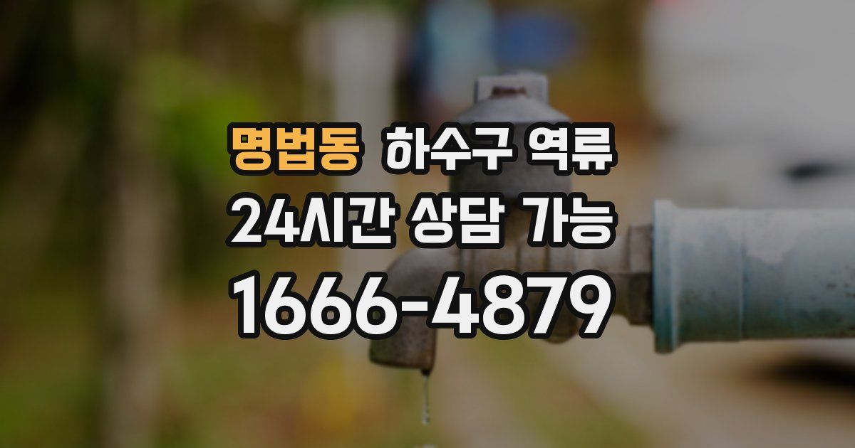 명법동 하수구 역류