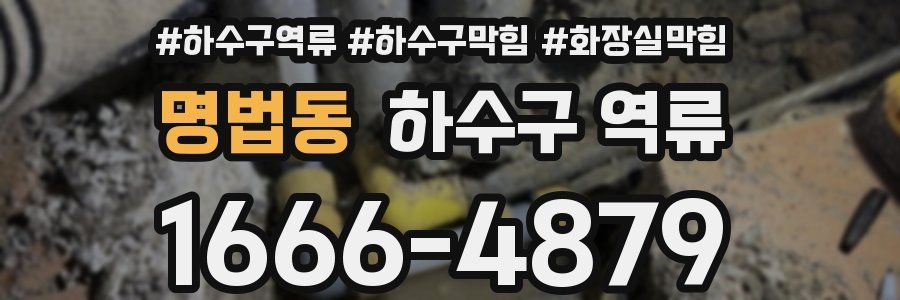 명법동 하수구 역류