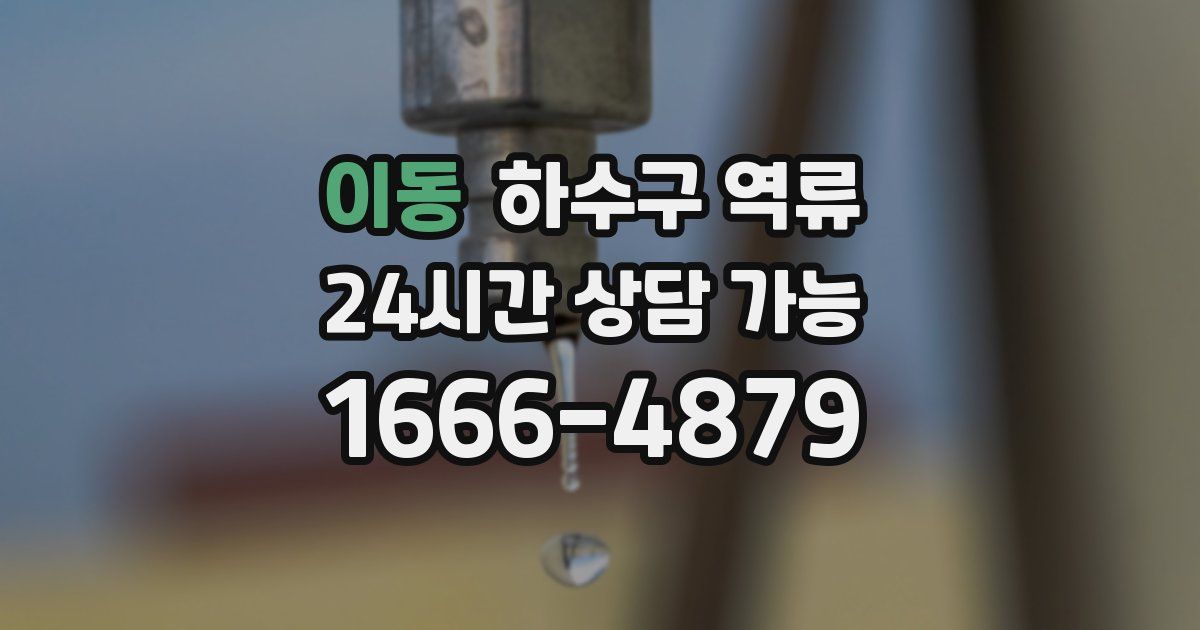 이동 하수구 역류