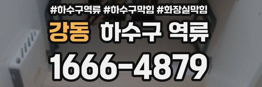 강동 하수구 역류