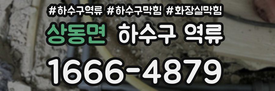상동면 하수구 역류