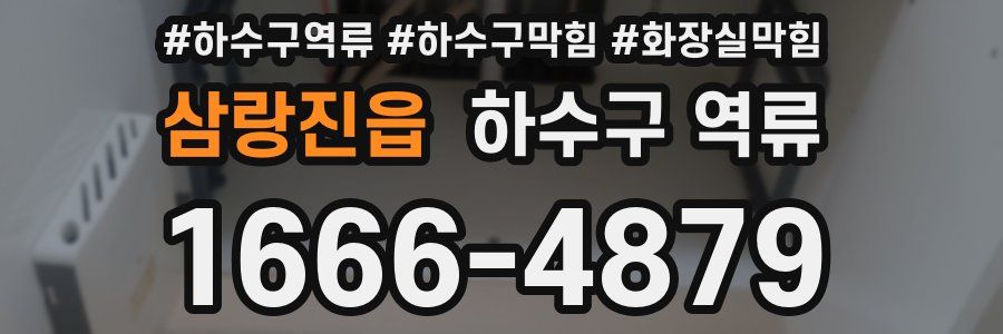 삼랑진읍 하수구 역류