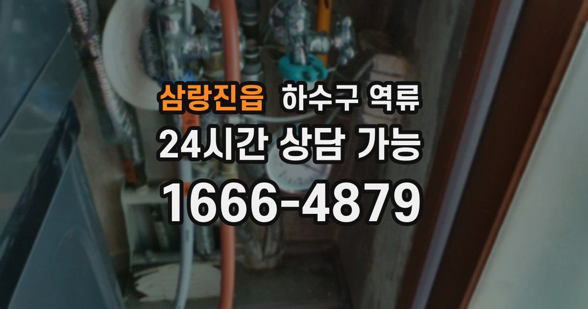 삼랑진읍 하수구 역류