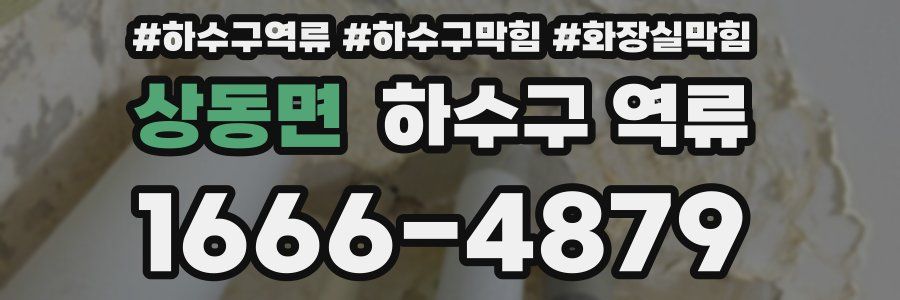 상동면 하수구 역류