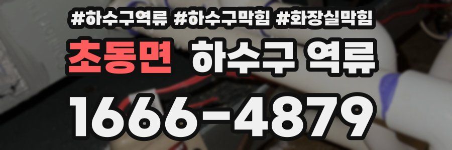 초동면 하수구 역류