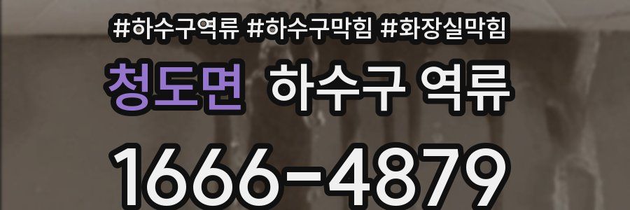 청도면 하수구 역류