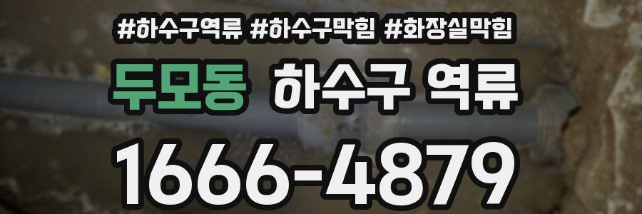 두모동 하수구 역류