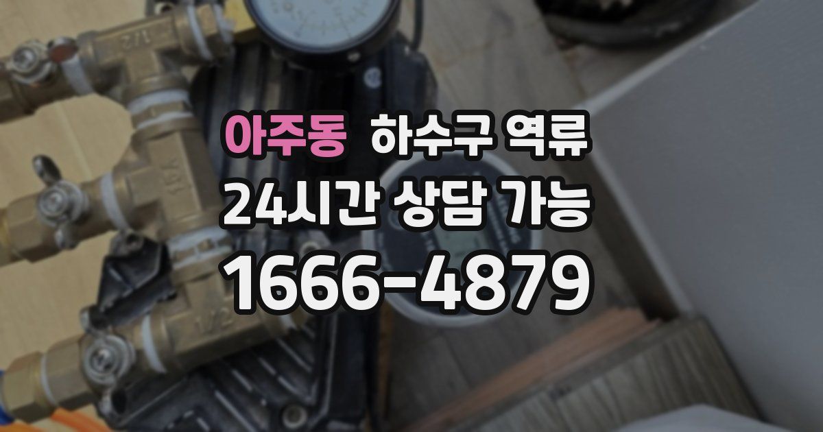 아주동 하수구 역류