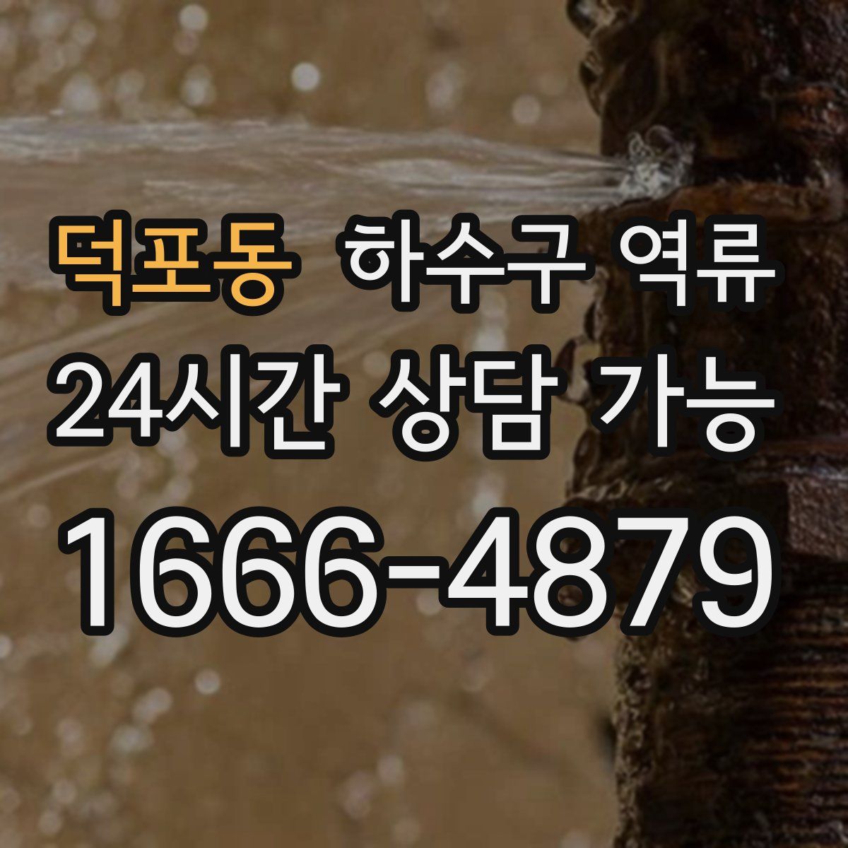 덕포동 하수구 역류