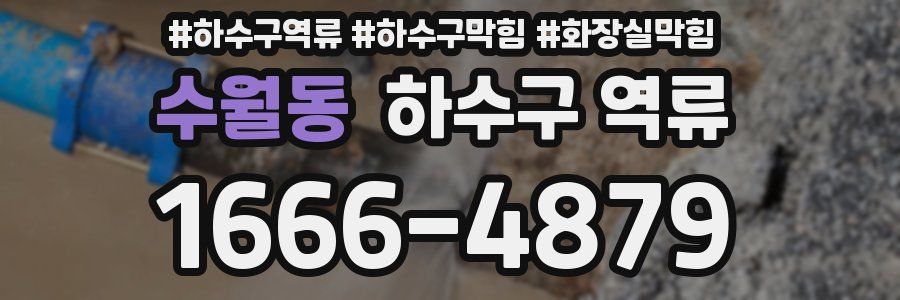 수월동 하수구 역류