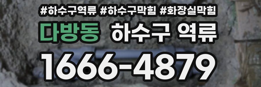 다방동 하수구 역류