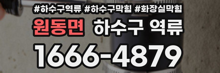 원동면 하수구 역류
