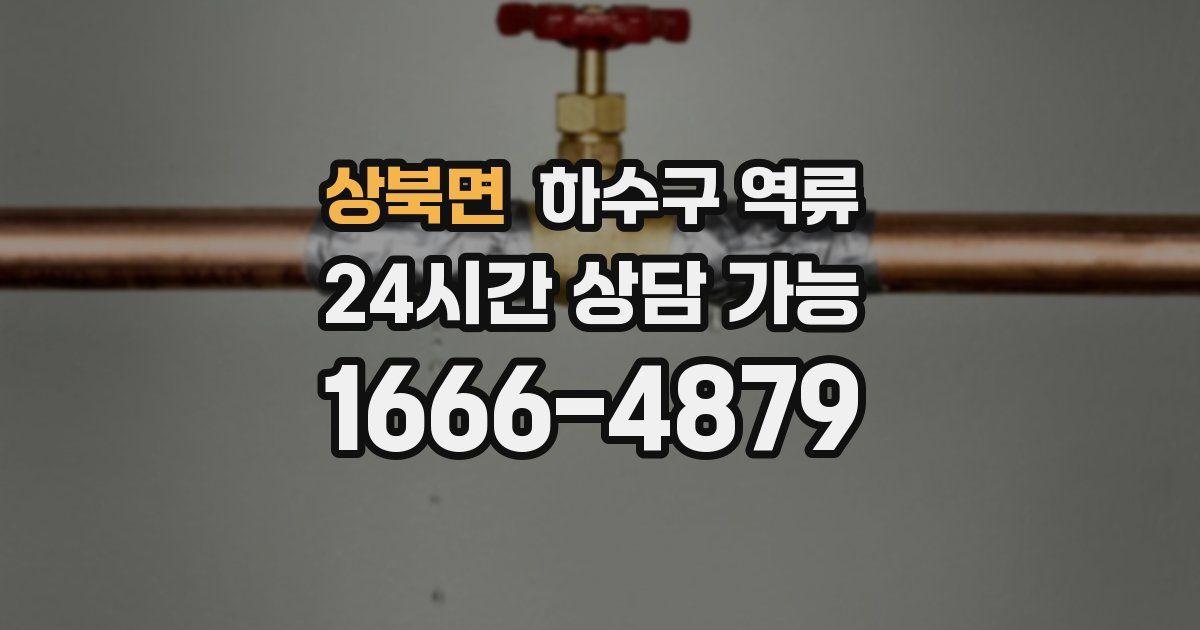 상북면 하수구 역류