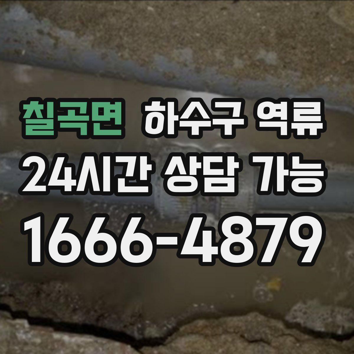 칠곡면 하수구 역류