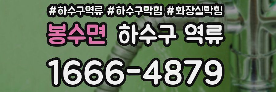 봉수면 하수구 역류