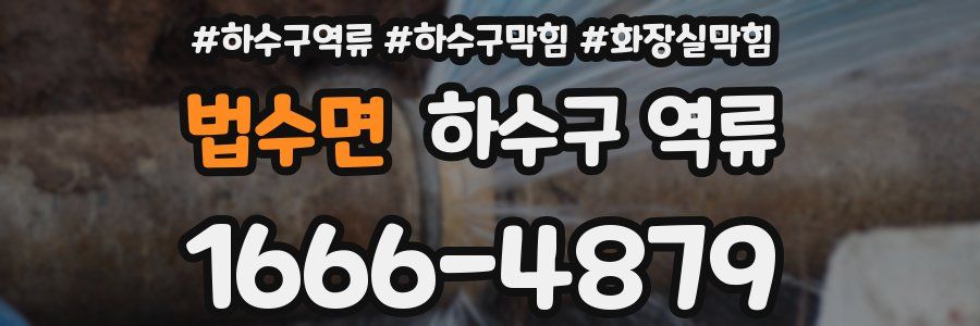 법수면 하수구 역류