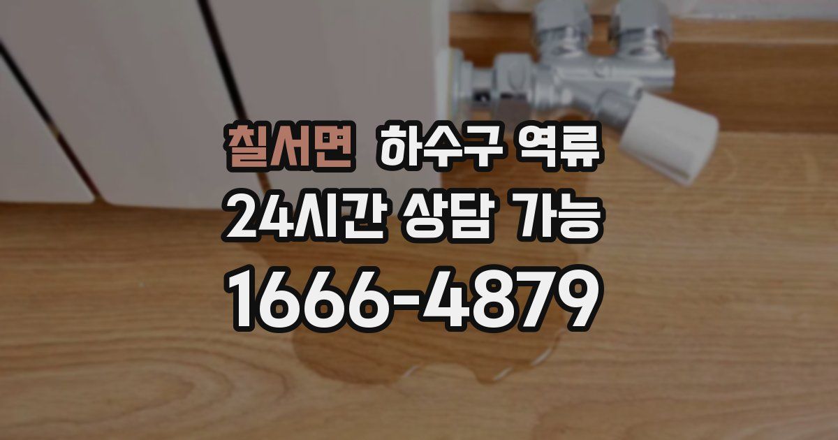 칠서면 하수구 역류